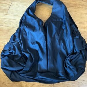 Black Nylon Hobo Style Bag
